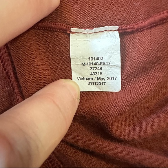 REI Co-Op Merino 185 Long Sleeve 1/2 Zip Base Layer Top In Smoked Paprika M - Picture 10 of 16